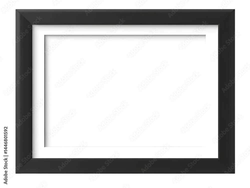 Black Picture Frame Isolated Background Illustration Black Picture Frame Isolated Background Illustration