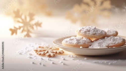 Christmas: Cluster of snowflake cookies