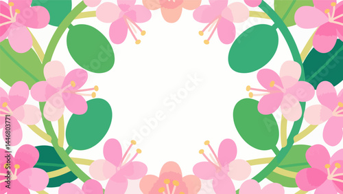 the fruit of Rangoon creeper pattern, flower vector pattern surrounds the border.