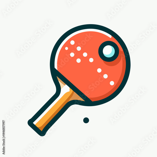 table tennis racket or bat vector illustration