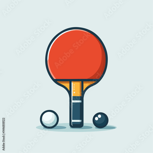 table tennis racket or bat vector illustration