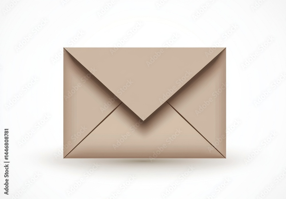 Beige envelope, simple and classic design Beige envelope, simple and classic design