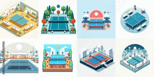 table tennis court vector illustration