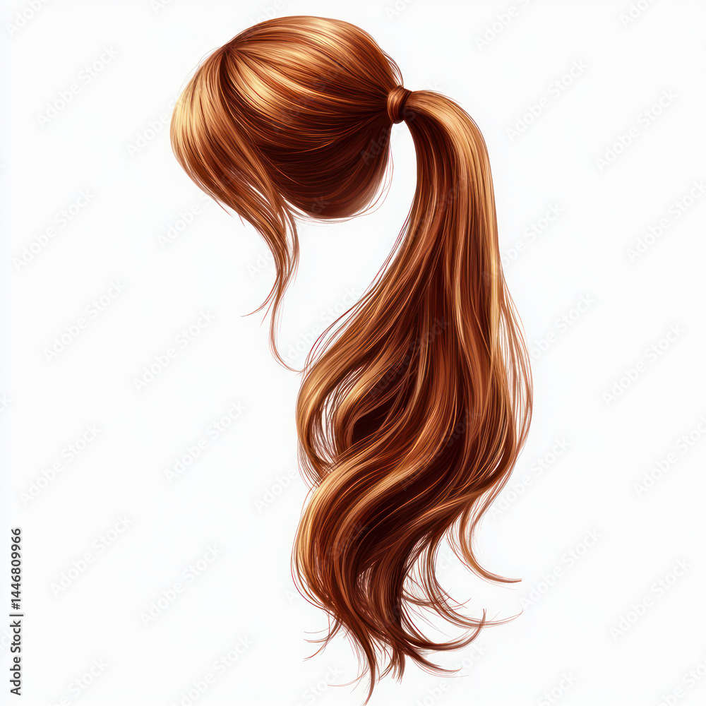 Naklejka premium woman with long curly hair
