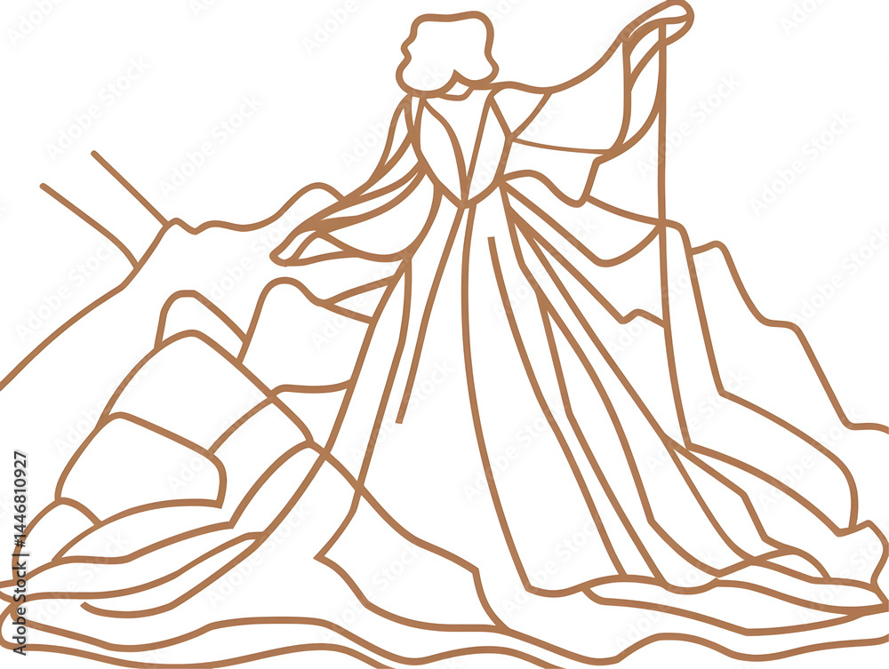 Brown Abstract Figure Illustration Background Design