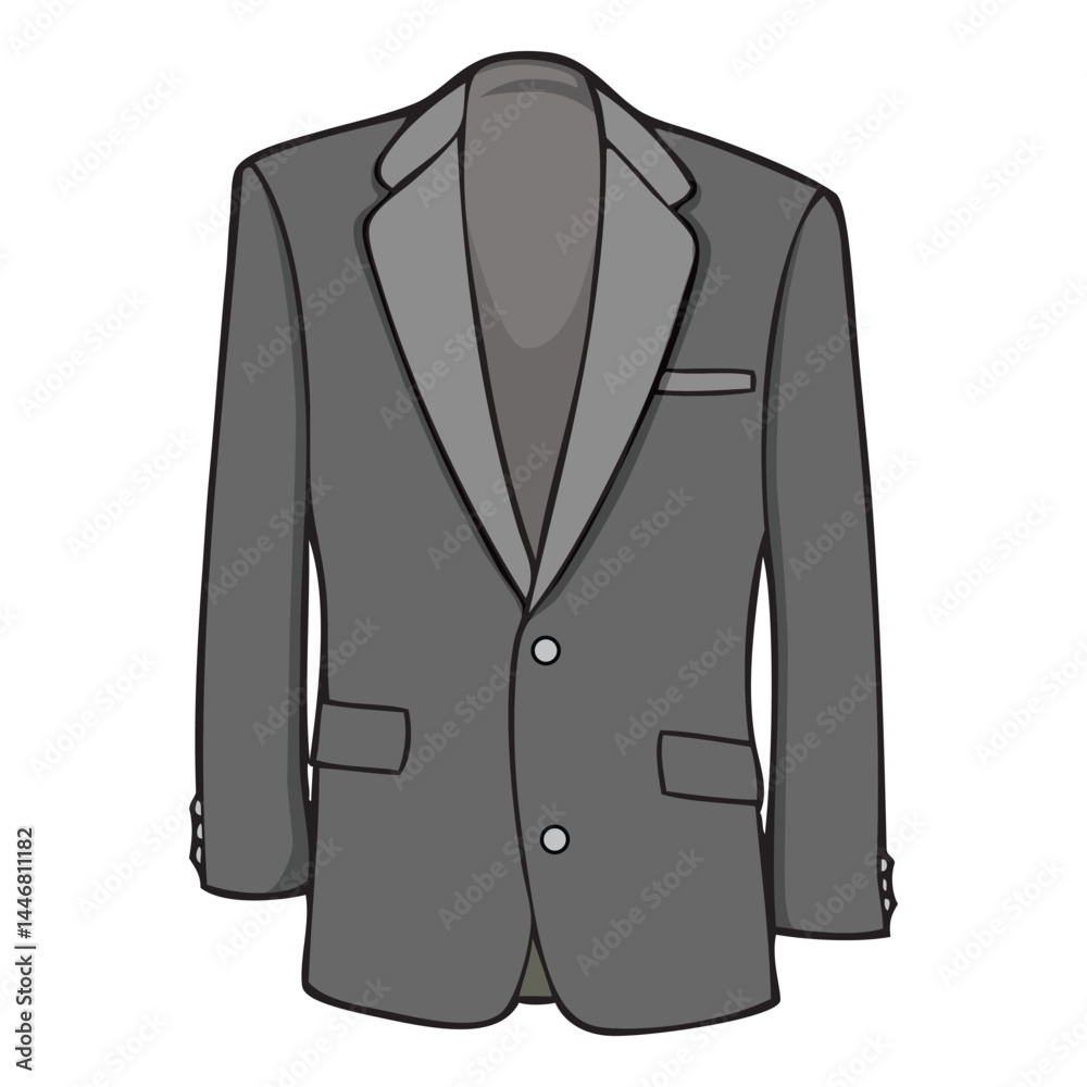 single breasted jacket vector illustration single breasted jacket vector illustration