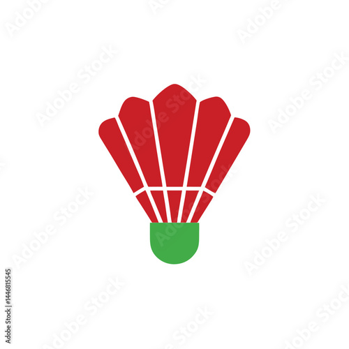 Badminton shuttlecock isolated on white