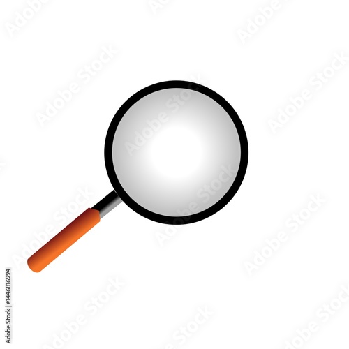 vector magnifying glass isolated on white background