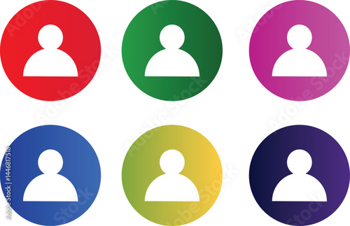 user icon vactor. user account ui web button. Profile and people silhouette collection.
