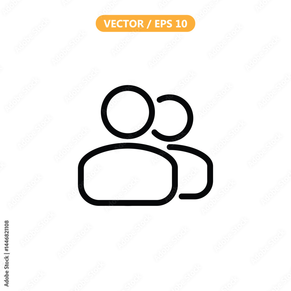 User Icon With Regular Style, Vector Illustration User Icon With Regular Style, Vector Illustration