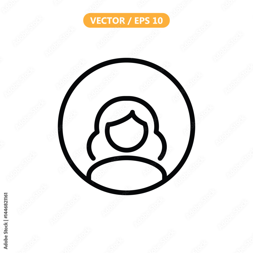 User Icon With Regular Style, Vector Illustration User Icon With Regular Style, Vector Illustration