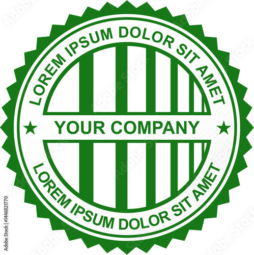 Green Logo Template with a Circular Typography Design