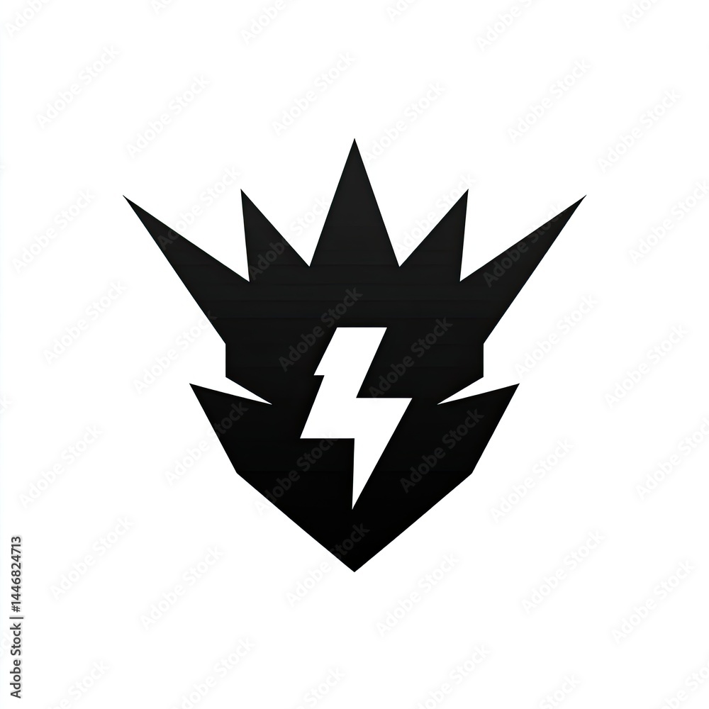 Powerful, stylized electric crown logo. Powerful, stylized electric crown logo.