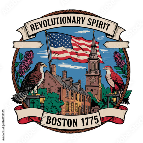Revolutionary Spirit Boston Emblem
