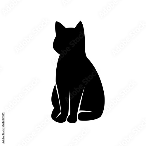 Sitting Cat Silhouette