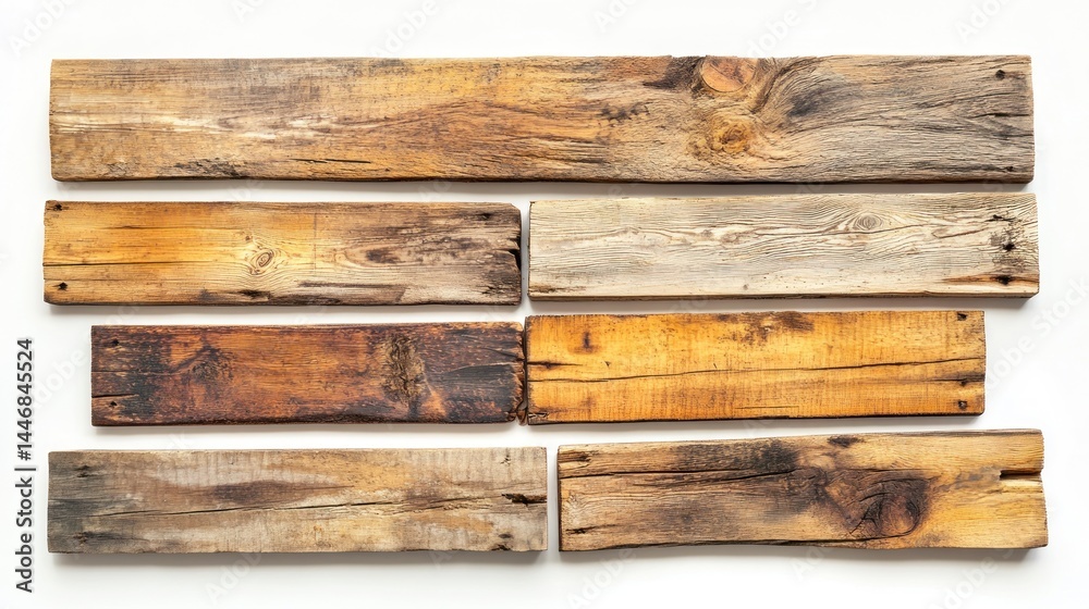 Fototapeta premium Set of rustic wooden planks