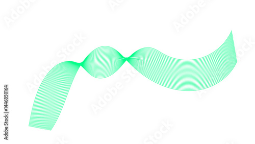 Abstract wave element for design. Digital frequency track equalizer. Stylized line art background. Vector illustration