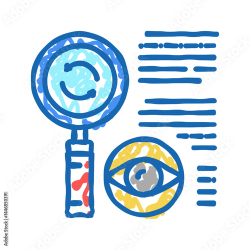 recheck expert icon doodle illustration