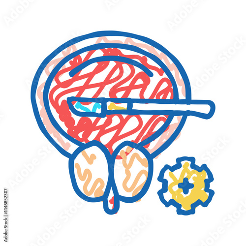 surgery bladder icon doodle illustration