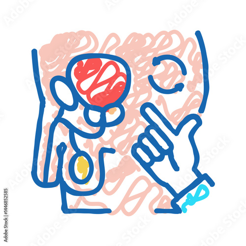 massage prostate icon doodle illustration