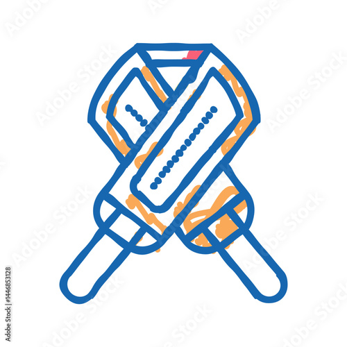 loofah massager icon doodle illustration