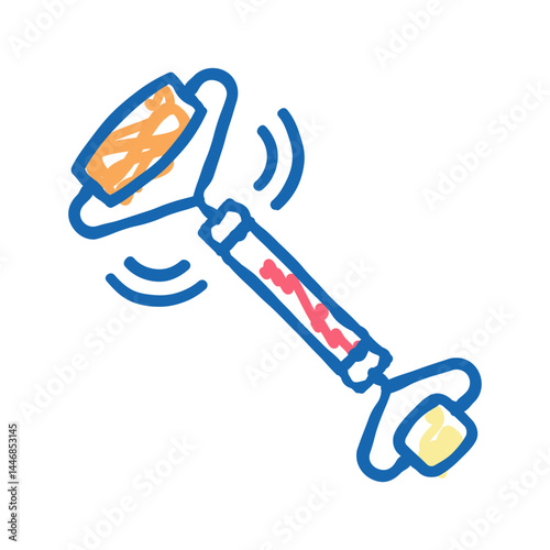 massager beauty salon tool icon doodle illustration