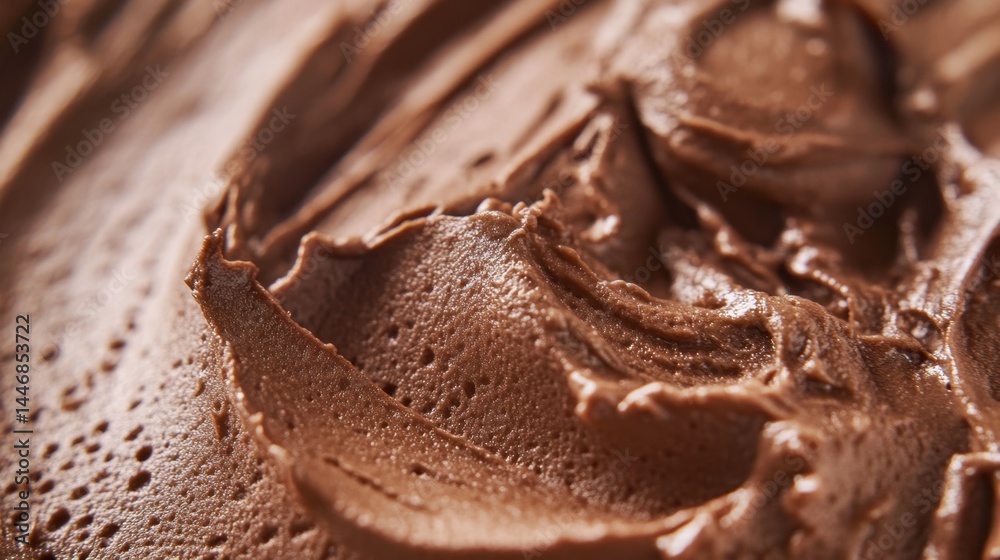 Mocha mousse color of the year 2025, light and airy chocolate mousse, close-up. Mocha mousse color of the year 2025, light and airy chocolate mousse, close-up.