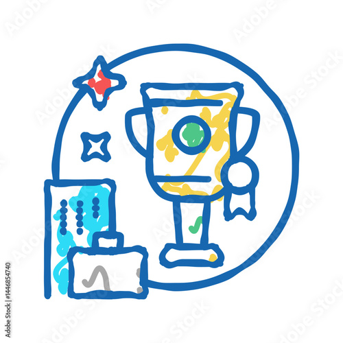 career growth benefits icon doodle illustration