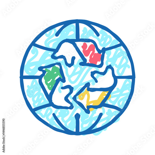 environment ecosystem icon doodle illustration