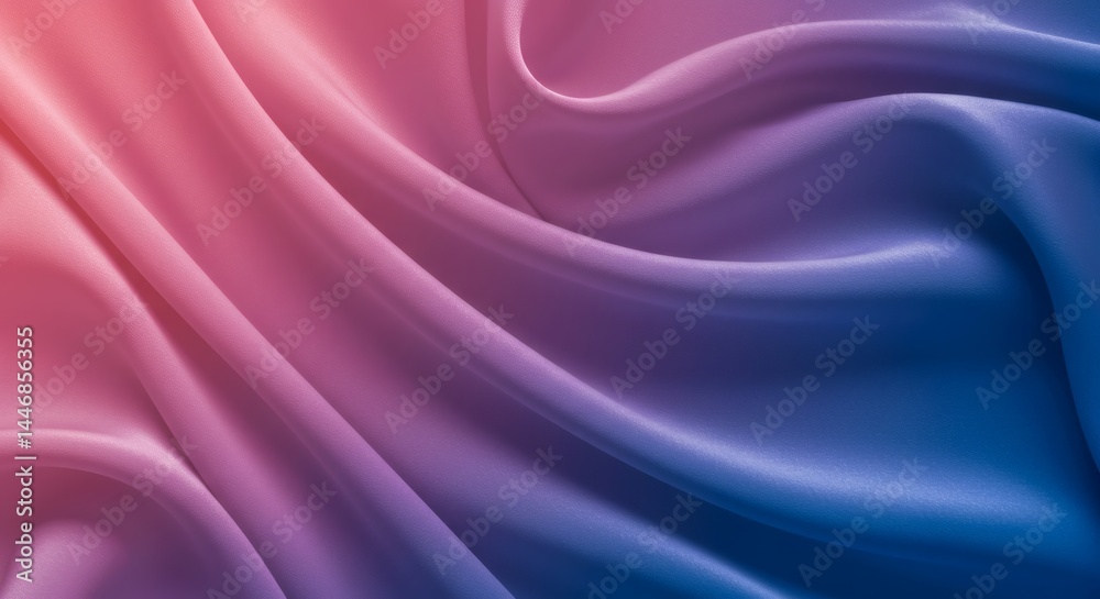 Flowing Fabric Texture with Gradient Color Blend of Pink and Blue Flowing Fabric Texture with Gradient Color Blend of Pink and Blue