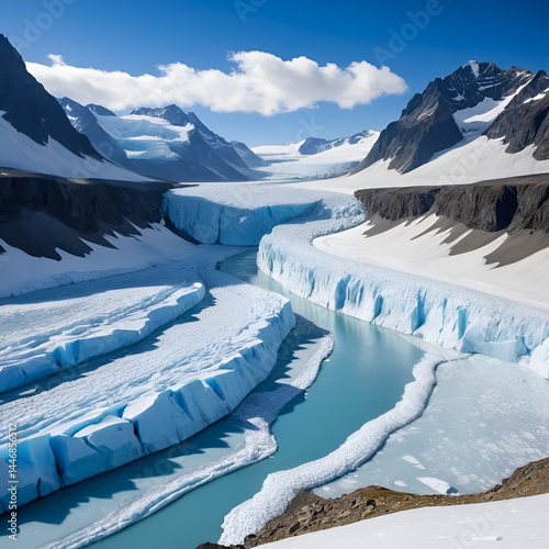 Glaciers are massive, slow-moving rivers of ice formed over centuries from compacted snow. They primarily occur in polar regions and high mountain ranges, where the accumulation of snow exceeds meltin