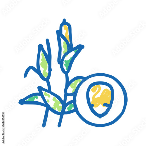 corn groat icon doodle illustration