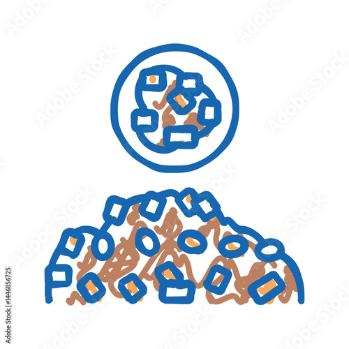 spelled groat icon doodle illustration
