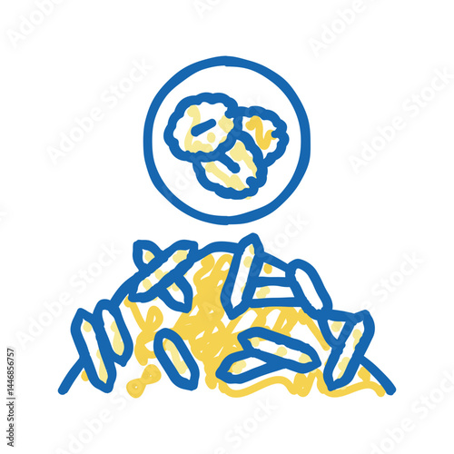 oatmeal groat icon doodle illustration