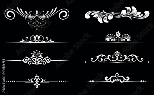 Vintage set. Floral elements for design monograms, invitations, frames, menus and labels. Graphic design of the website, cafes, boutiques, hotels, wedding invitations.