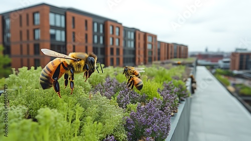 Urban Bees on Rooftop Garden