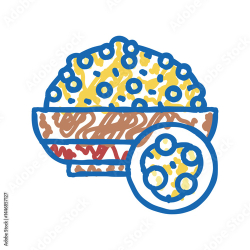 millet groat icon doodle illustration