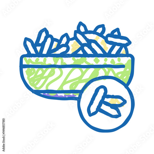 rice groat icon doodle illustration