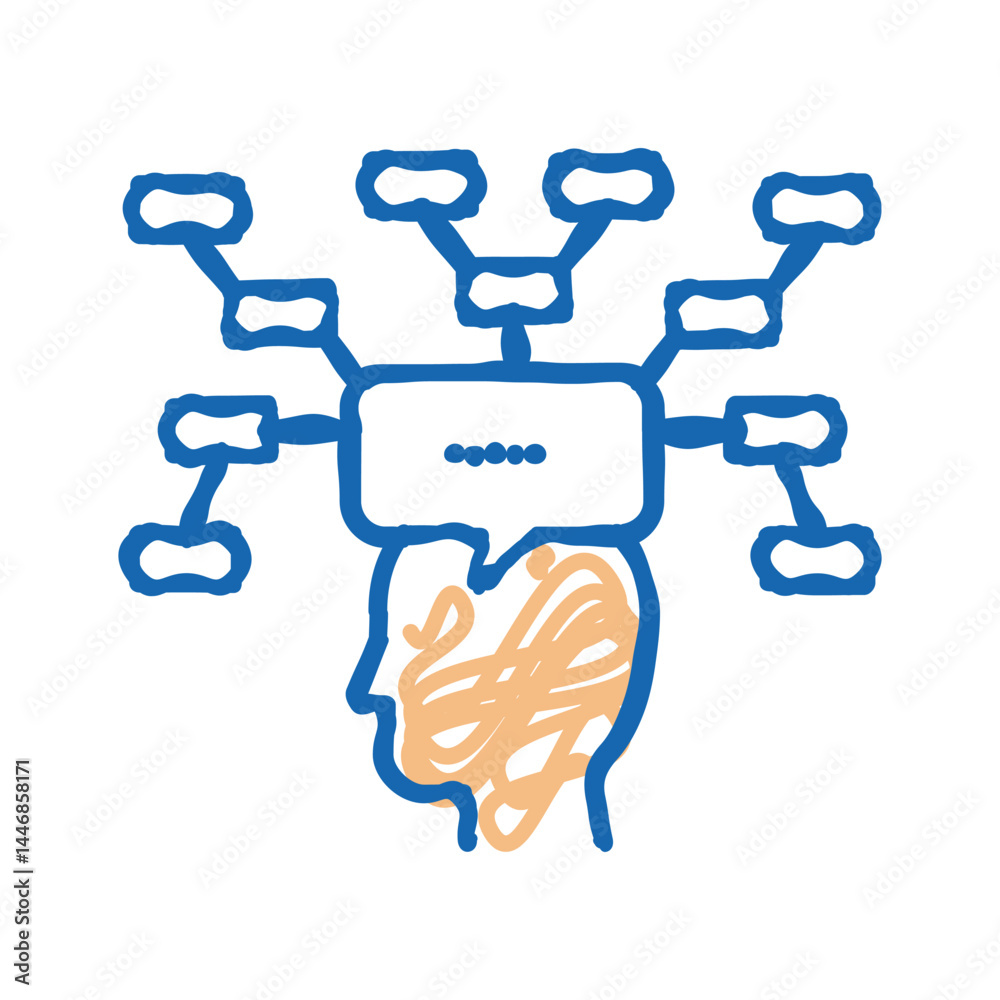 decision theory icon doodle illustration decision theory icon doodle illustration