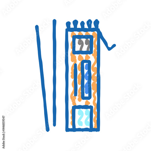 electrodes for welding icon doodle illustration