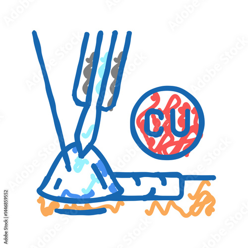 copper welding icon doodle illustration