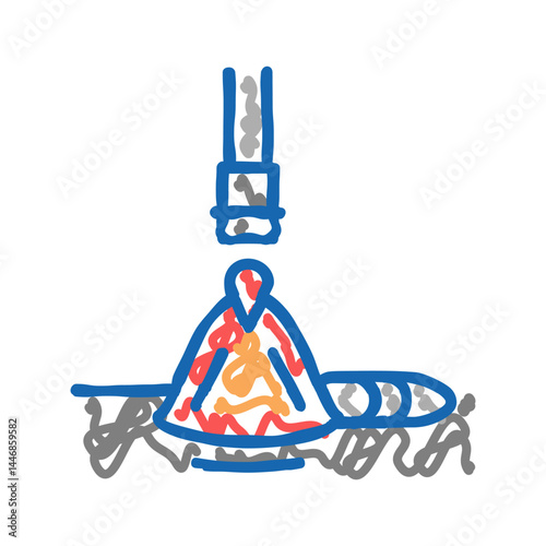 electroslag welding icon doodle illustration