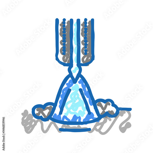 butt welding icon doodle illustration