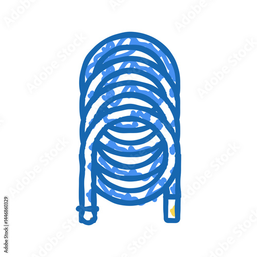 hose pipe of air compressor icon doodle illustration