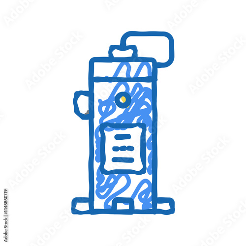 industrial air compressor icon doodle illustration