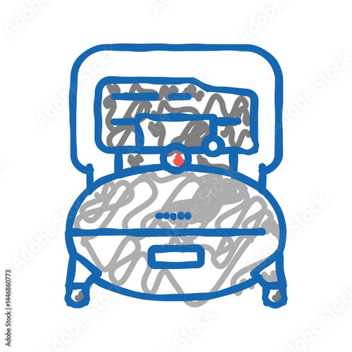 industry air compressor icon doodle illustration