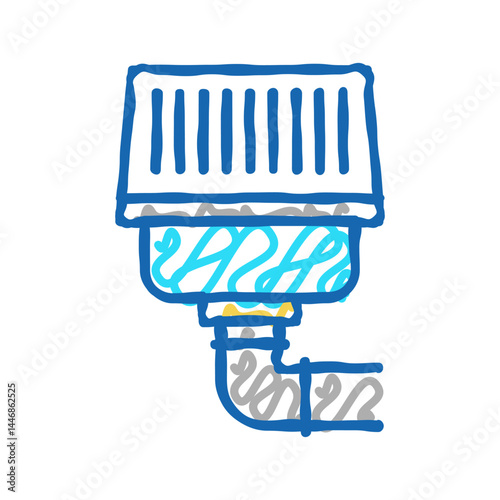 filter of drainage system icon doodle illustration