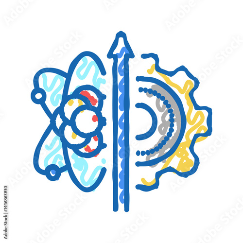 biology genetic process icon doodle illustration