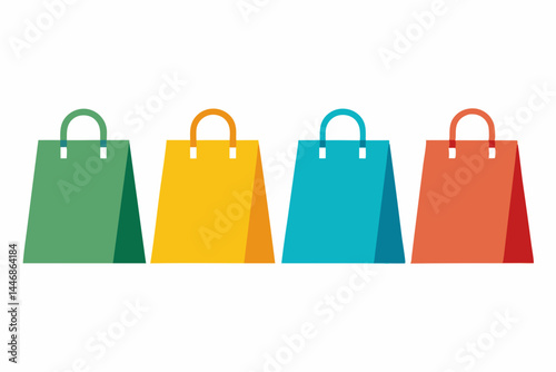 set of Shopping Bag  icon silhouette vector illustration