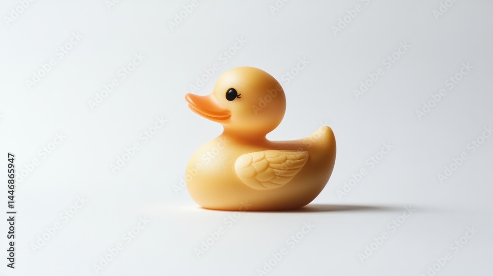 a charming, simple studio shot of a classic rubber duck against a charming, simple studio shot of a classic rubber duck against